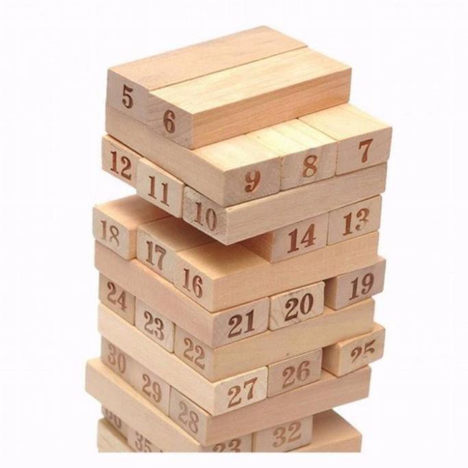 Rút gỗ số - Jenga cỡ lớn cao cấp