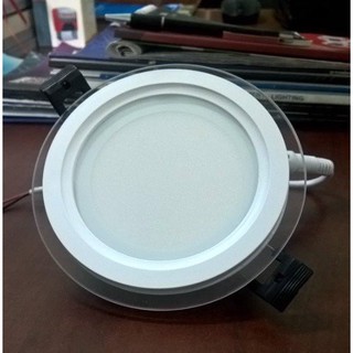 ĐÈN LED ÂM TRẦN MẶT KÍNH TRÒN 3 MÀU 9W 12W HUFA