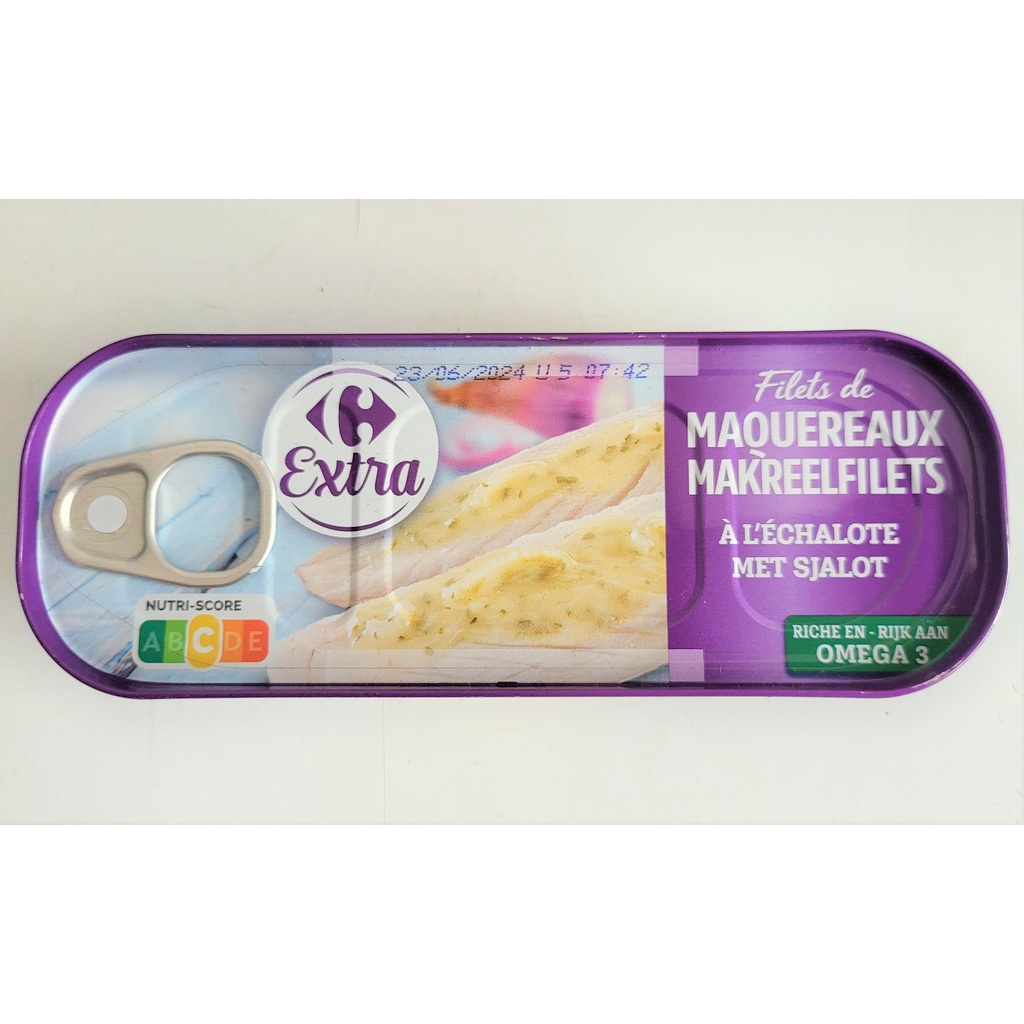 [Hộp 169g - TÍM] CÁ THU XỐT HÀNH TĂM (CỦ NÉN) [France] CARREFOUR Mackerel with Chives Sauce (atp)