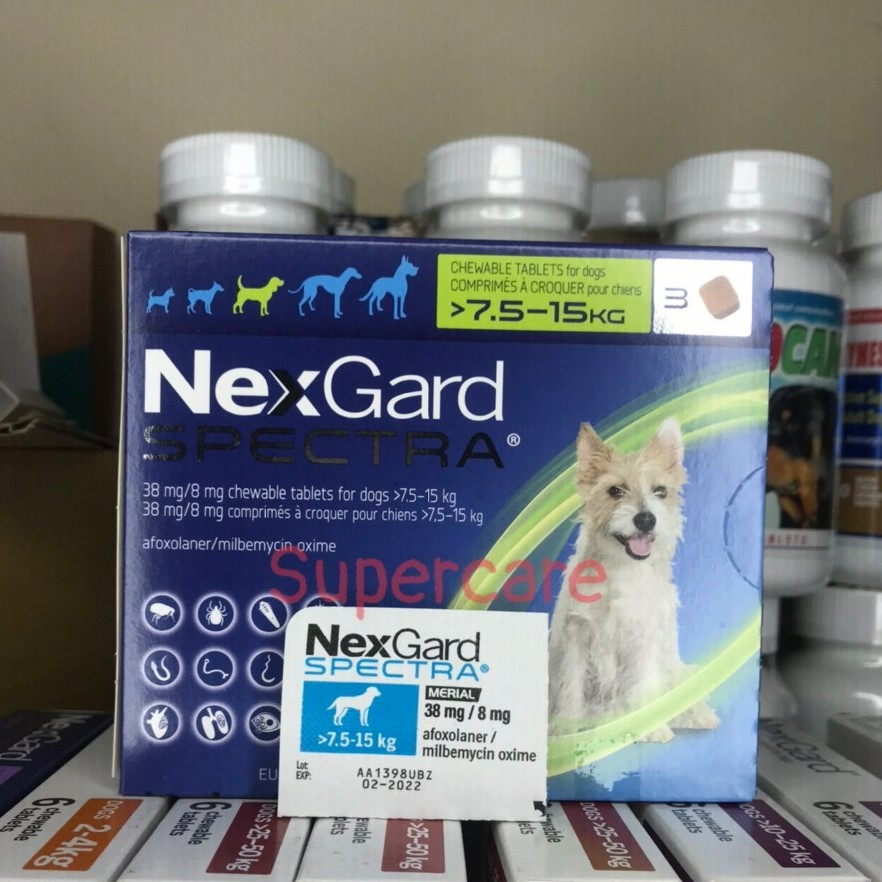 Nexgard Spectra🐕🐕🐕 - Bảo vệ Chó khỏi ve rận,ghẻ Demodex