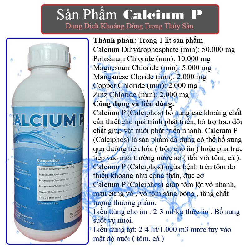 Khoáng nuôi tép cảnh, cá cảnh làm cứng vỏ tôm, vảy cá đẹp chai 1 lít