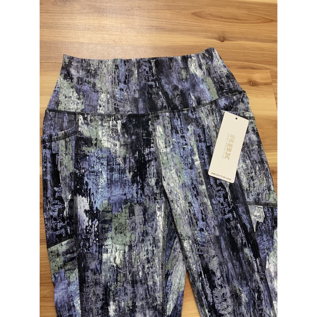 Quần tập yoga gym nữ legging cạp cao nâng mông hãng Rbx xuất dư có túi