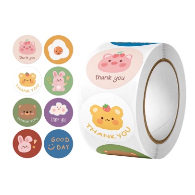 Set 500 Miếng Dán Hình Gấu Dễ Thương Trang Trí Sổ Tay/Nhật Ký DIY Washi Tape - MyNa Mart