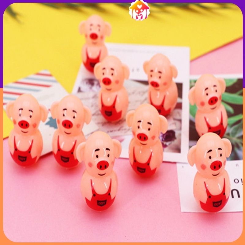 Đồ chơi Tumbler Heo Piggy lật đật mini đáng yêu vui nhộn