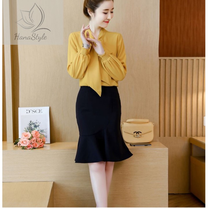 Áo kiểu buộc nơ Hana HN027