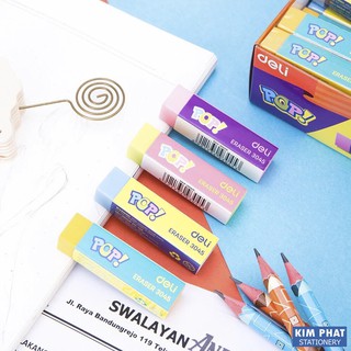 Gôm tẩy 2B 4 màu POP DELI E3045