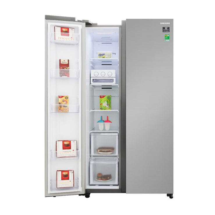 Tủ lạnh Samsung Inverter 647 lít RS62R5001M9/SV - Bộ lọc khử mùi than hoạt tính, Công nghệ làm lạnh vòm, Freeship HCM.