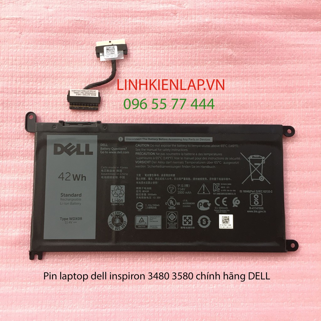 Thay pin laptop dell inspiron 3480 3580 chính hãng