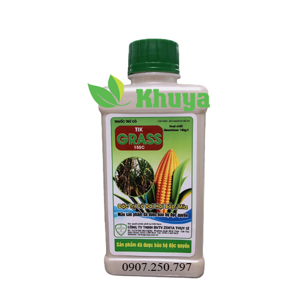 Thuốc trừ cỏ Tik Grass 15SC 450ml Chuyên trừ cỏ trên Bắp và Mía