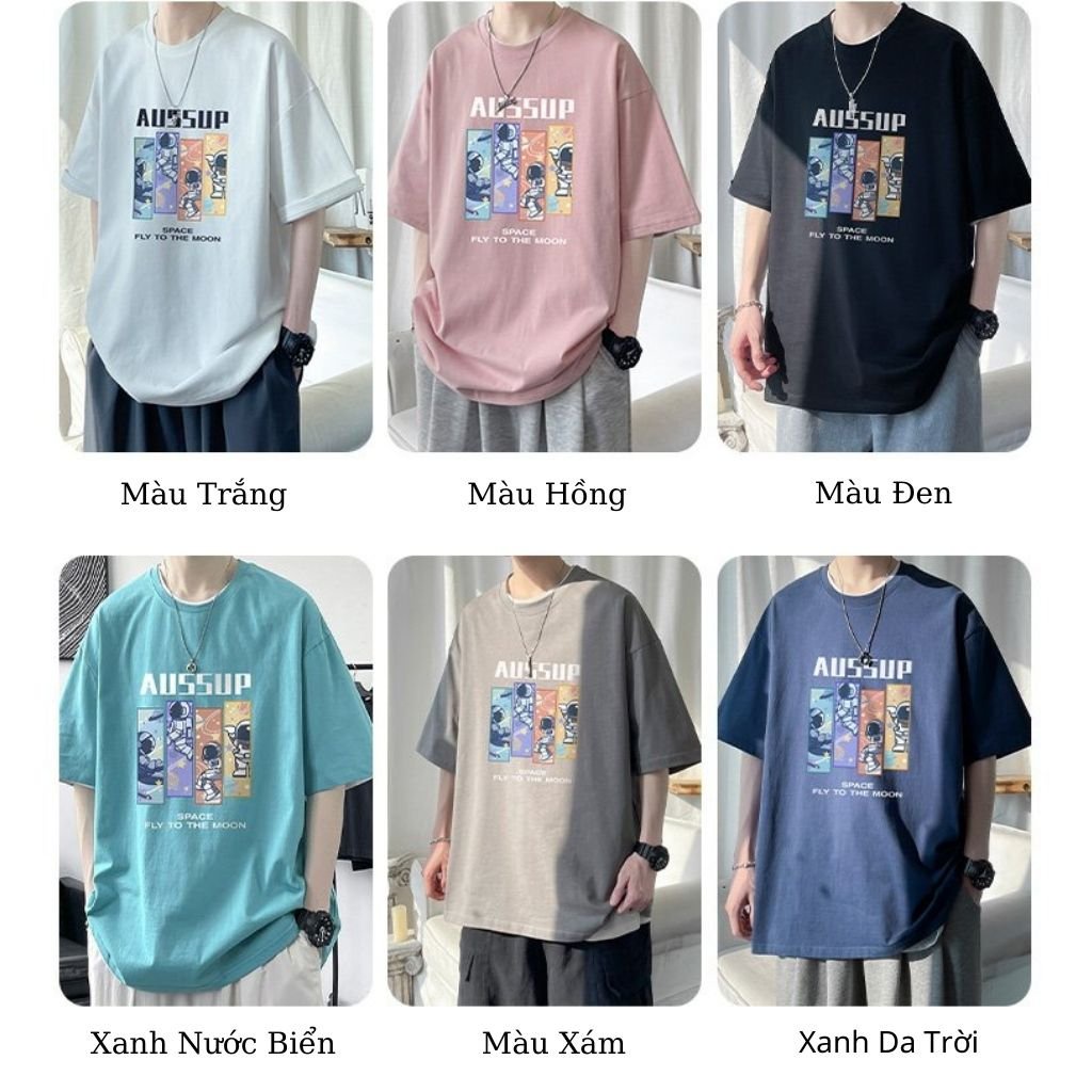 Áo Thun Nam Anyoung Áo Phông Nam In Hình Phi Hành Gia Chất Cotton Mềm Mịn Thoáng Mát Thấm Hút Mồ Hôi Hottrend 2022 At322