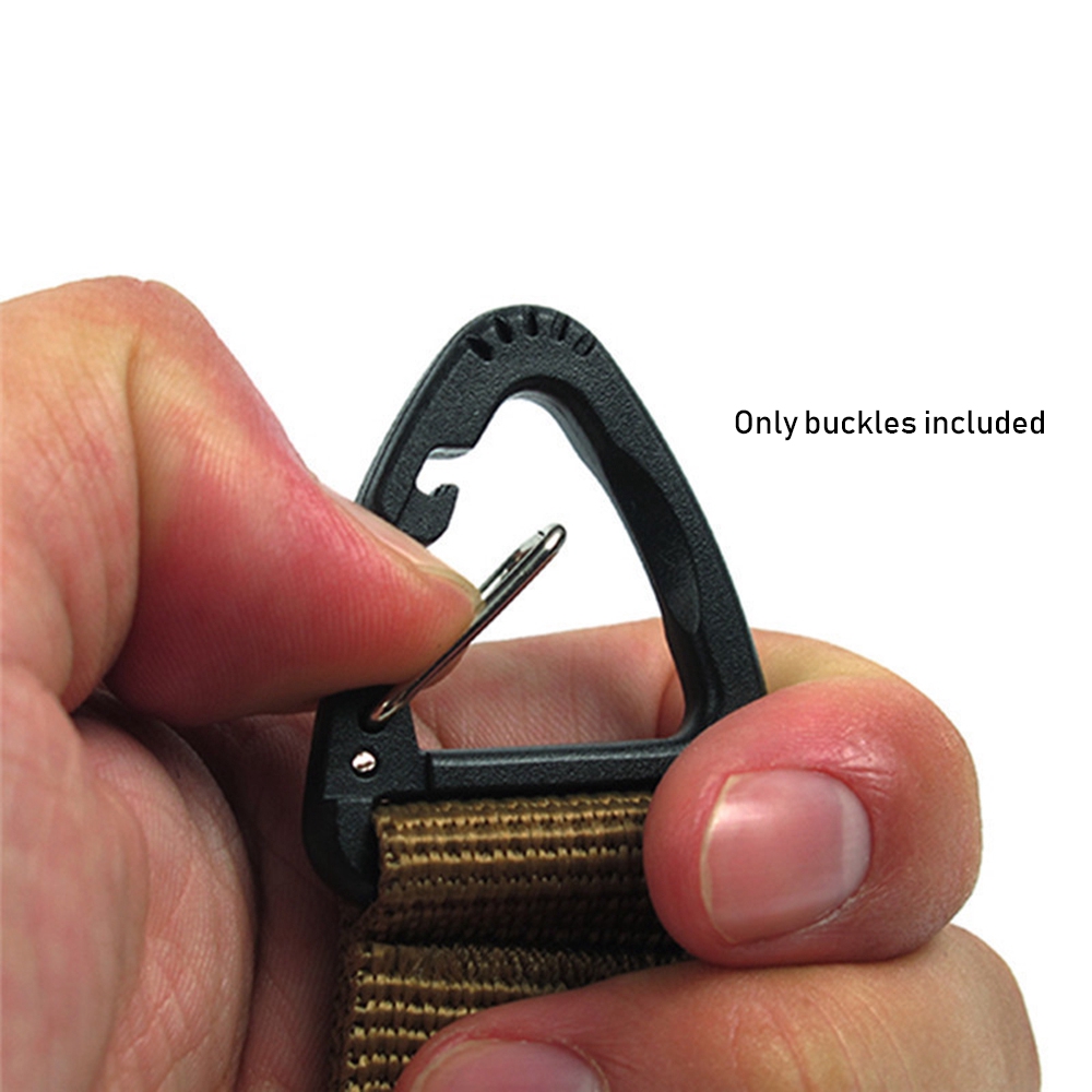Set 2/5 Móc Khóa Tam Giác Bằng Nhựa Màu Đen Chuyên Dụng Cho Ba Lô Leo Núi