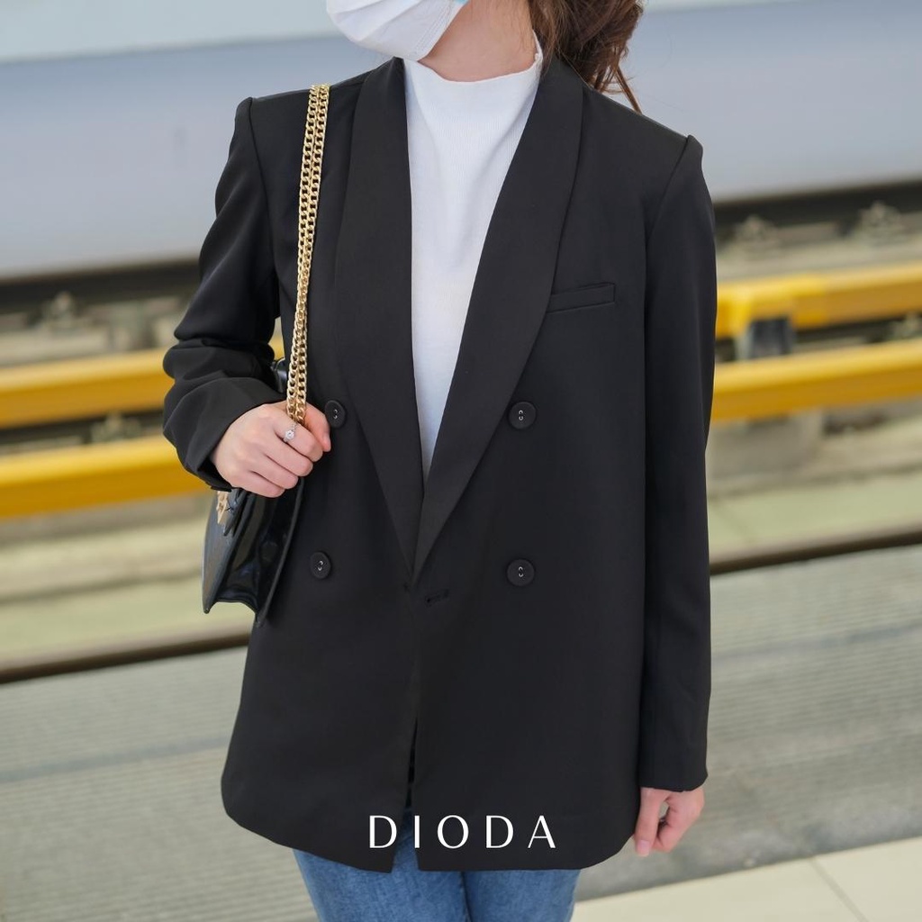 Áo Blazer Nữ, Áo Vest Khoác Nữ - Dioda - Màu Đen, Màu Xanh