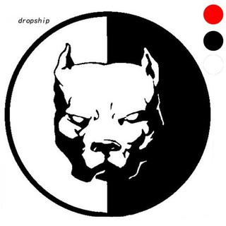 Decal hình chó Pitbull phản quang dán trang trí thân xe oto & xe tải