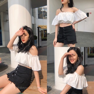 Áo trễ vai tay rời ( ẢNH THẬT BY DOKEYYY)