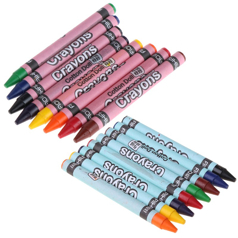 1 Bộ Sáp Màu 8 / 12 / 24 Màu Cho Bé Vẽ Tranh