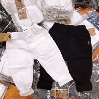Quần kaki đen trắng cho bé trai bé gái