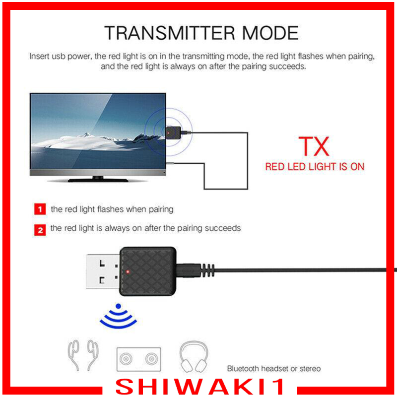 Bộ Chuyển Đổi Tai Nghe Bluetooth 5.0 Shiwaki1 Cho Pc Windows 10 / 8 / 8.1