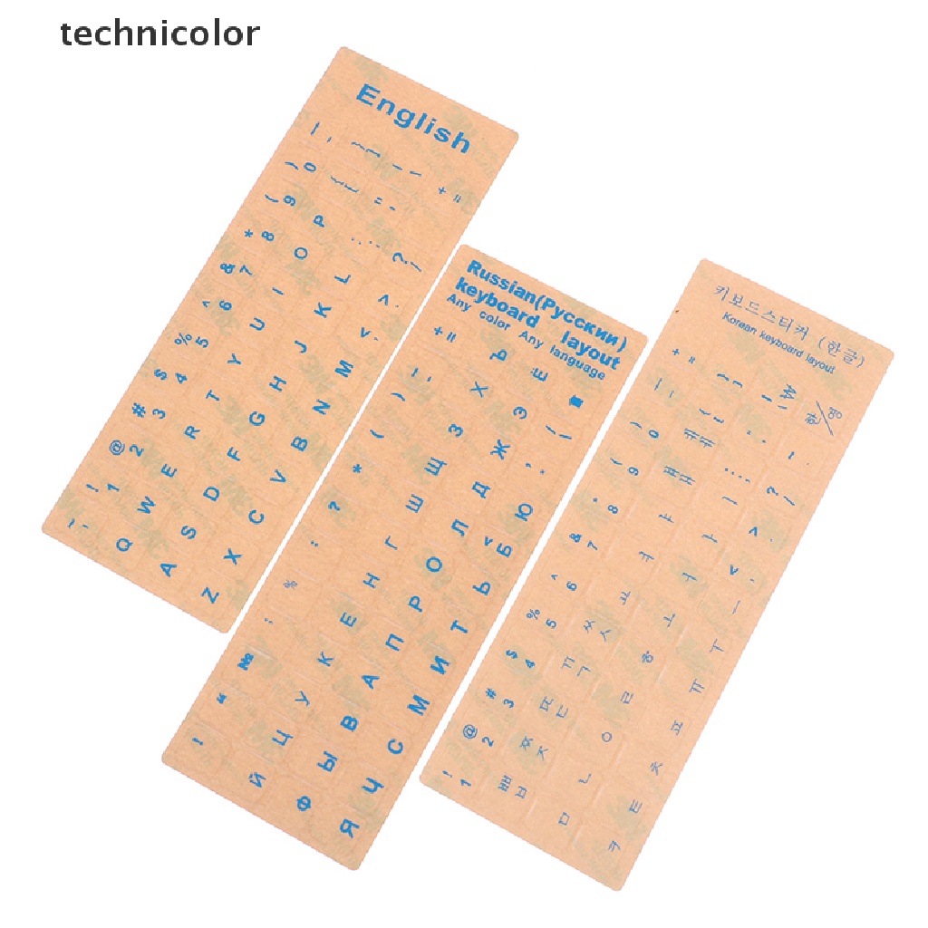 Miếng Dán Bàn Phím Trong Suốt In Chữ Tiếng Anh Nga Hàn Quốc