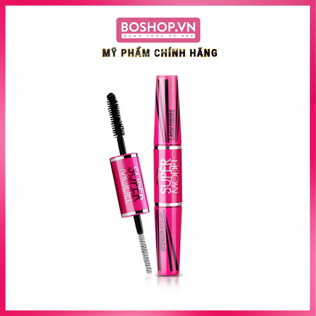 Mascara Đa Năng 2 Đầu Mistine Super Model Miracle Lash Black Mascara