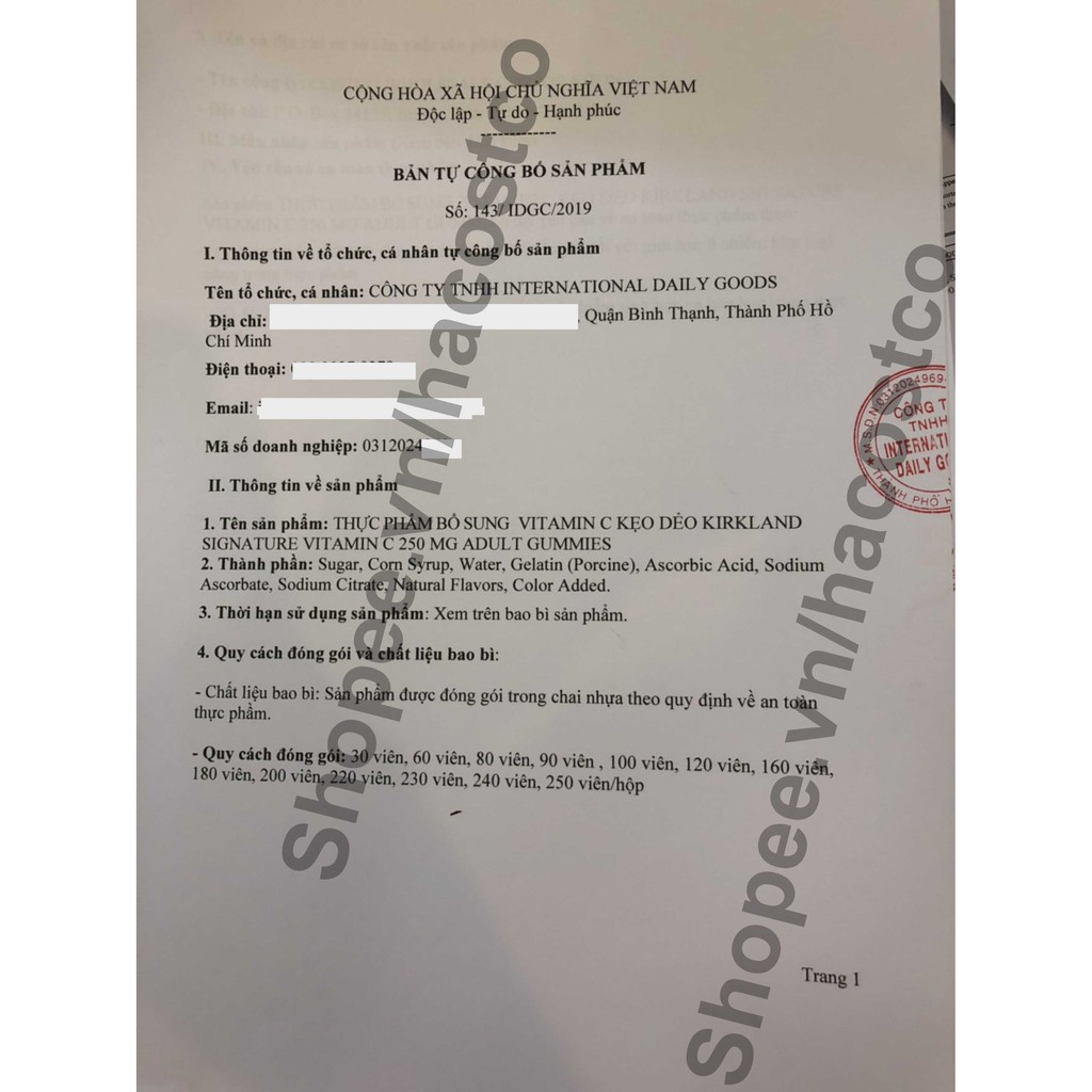 [Mã COS1505 giảm 8% đơn 300K] Kẹo dẻo Kirkland Signature Vitamin C 250mg Adult Gummies 180 viên | BigBuy360 - bigbuy360.vn