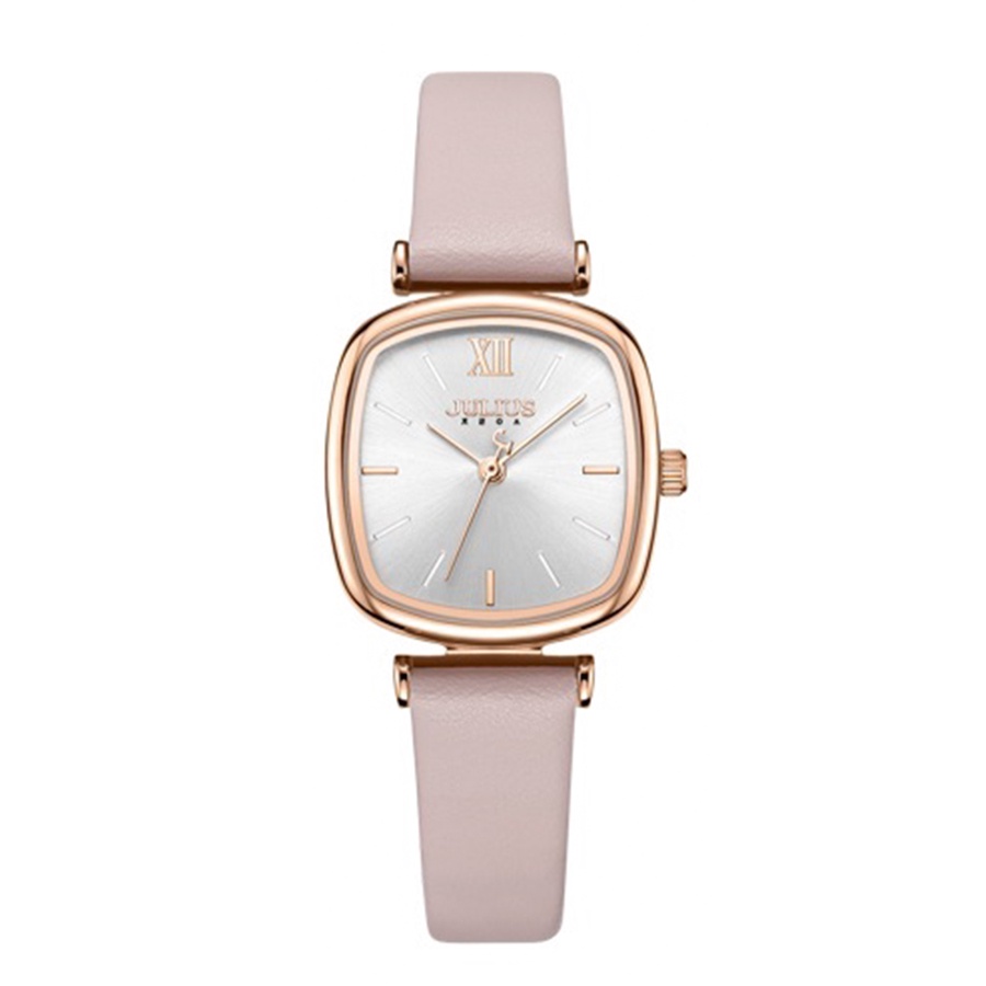 Đồng Hồ Nữ JA-1342A Julius Hàn Quốc Dây Da (Hồng)
