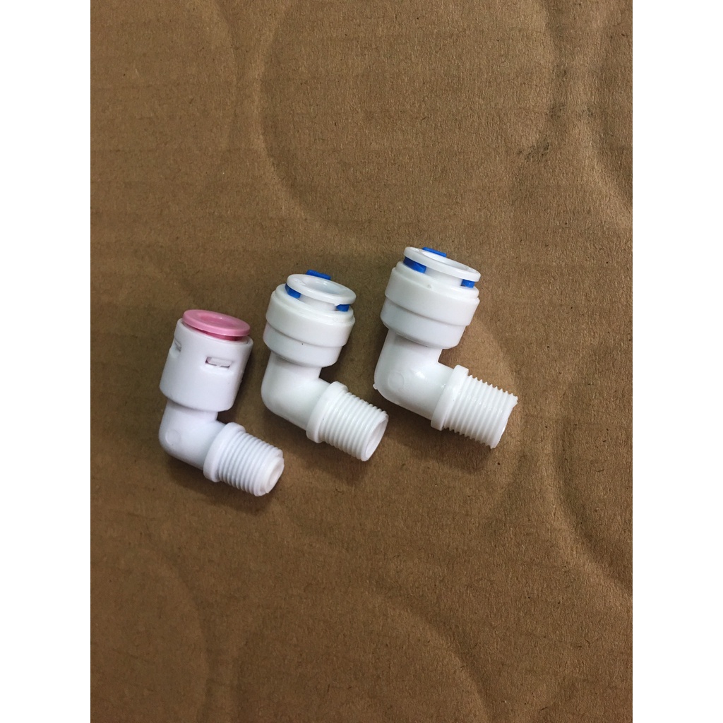 Combo 1 Van một chiều + 2 cút vỏ màng RO máy lọc nước ( 3 cái)