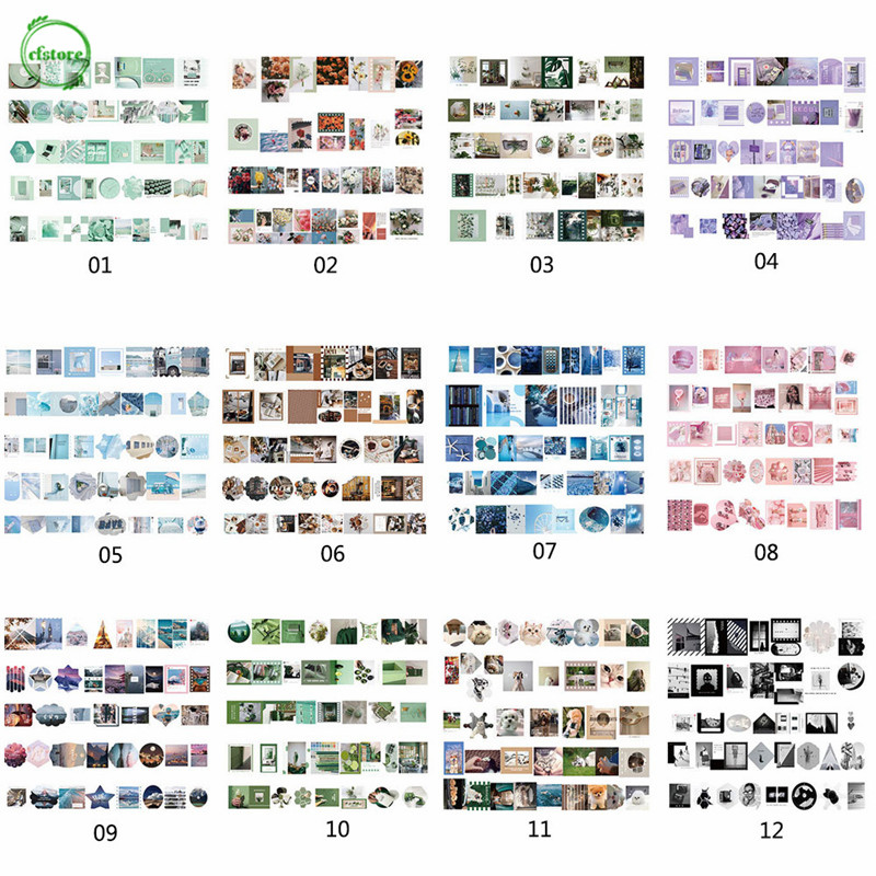 Hộp 80 tờ nhãn dán trang trí thủ công độc đáo xinh xắn