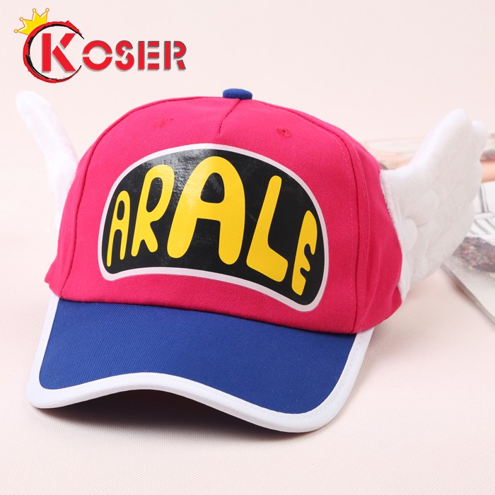 Coser KING Anime Cosplay Breathable Net Cap Hats Dr.Slump Arale Angel Summer Brim Colorful Mesh Adjustable Adult Hat