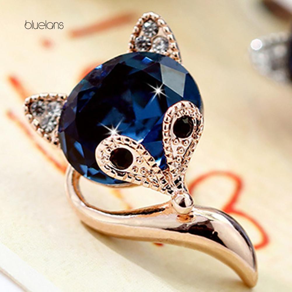 [Bluelans] Hàng Có Sẵn Bông Tai Hình Cáo Hoạt Hình Pha Lê Nhật Bản Dễ Phối Đồ Giá Thấp Đặc Biệt Thời Trang Cho Nữ