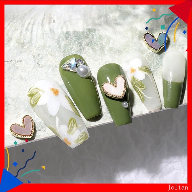 phụ kiện đá tim trang trí nail