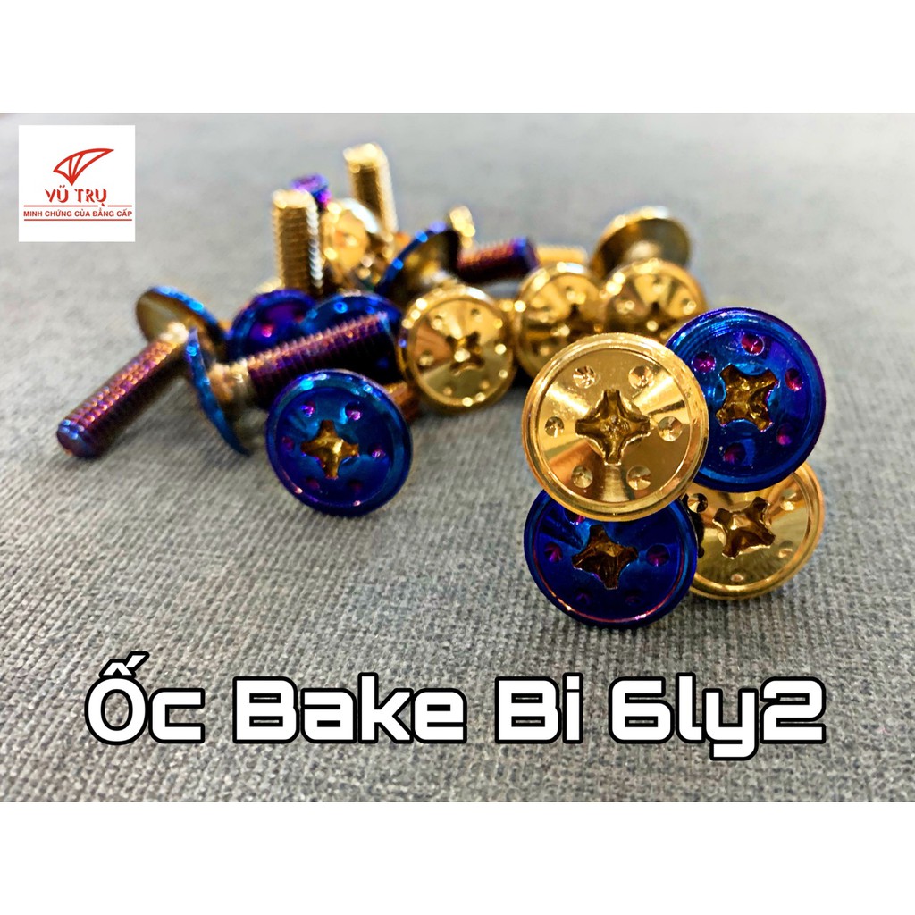 Ốc 6ly2 dù (bake bi) titan-vàng
