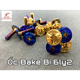 Ốc 6ly2 dù (bake bi) titan-vàng