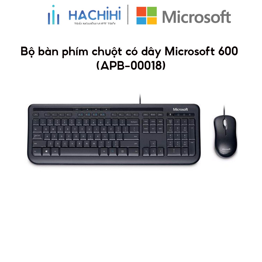 Bộ bàn phím chuột có dây Microsoft 600 (APB-00018)