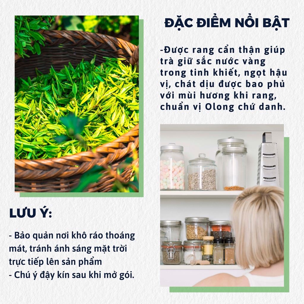 Trà ô long đen VinSaf 500 Gram nguyên liệu làm trà sữa và pha chế đồ uống TOLDV500