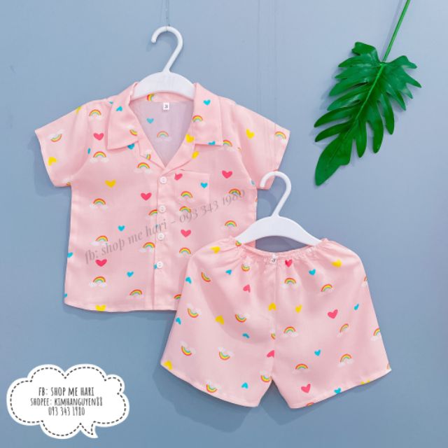 Bộ tole/bộ lanh pijama đùi tay ngắn