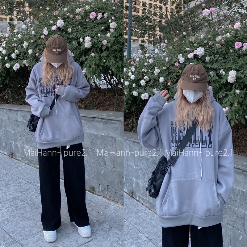 Hoodie nỉ lót bông chữ Relly quảng châu | BigBuy360 - bigbuy360.vn