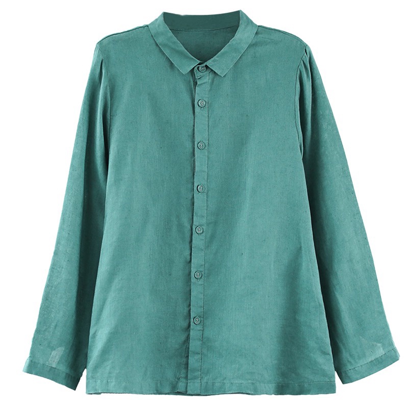Ice cardigan tops cotton linen long-sleeved shirt linen Japanese original single foreign trade big brand