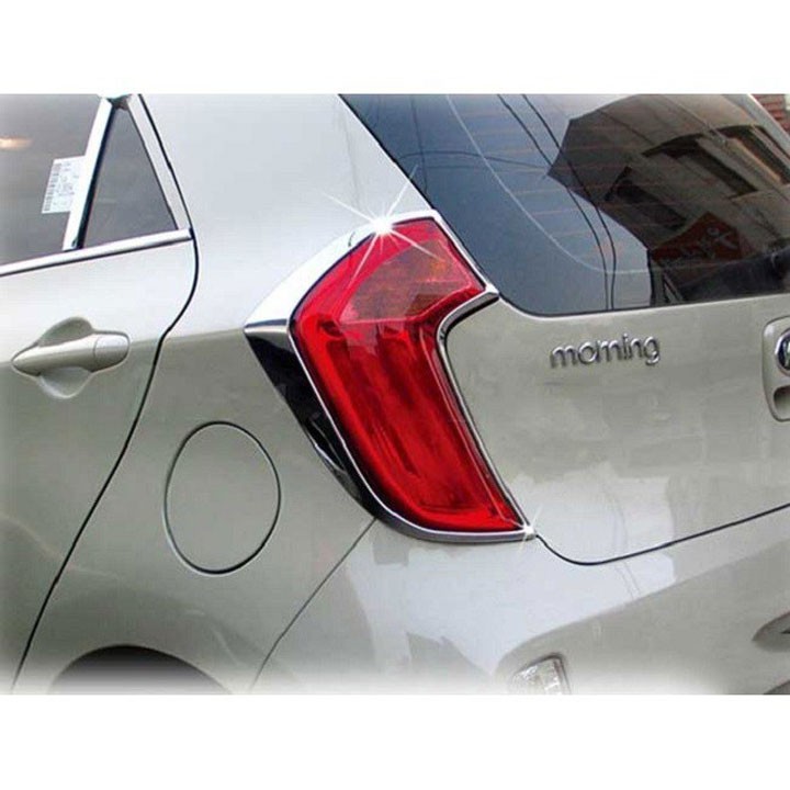 [Kia Morning 2012-2020] Ốp Viền Đèn Pha, Hậu Mạ Crom Cho Xe - Kia Morning 2012-2020