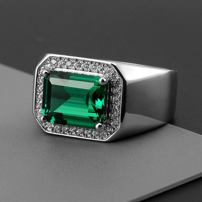 Nhẫn Hở Mạ Vàng Trắng Đính Đá Sapphire Giả