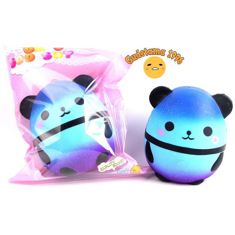 Squishy Panda Trứng màu galaxy 15cm có bao bì S125