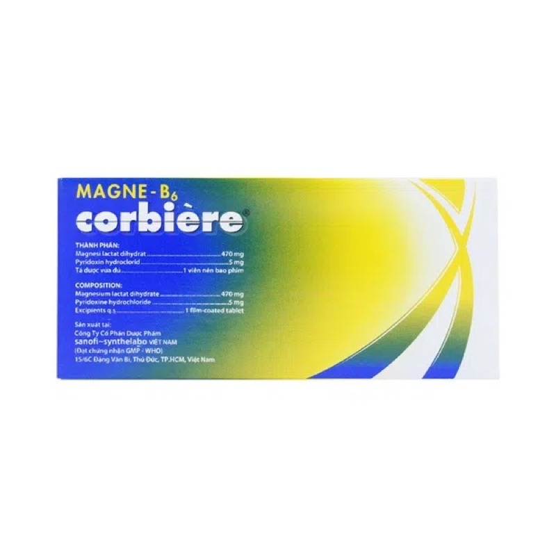 Viên Uống Magne B6 Corbiere Sanofi Bổ Sung Magnesi