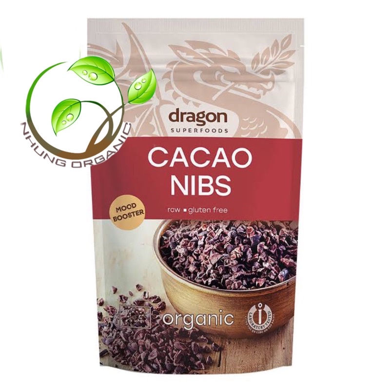 Cacao Viên Nibs Hữu Cơ Dragon Superfoods 200gr