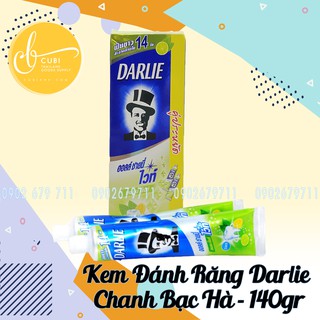 [Hộp 2 Tuýp] Kem Đánh Răng Darlie Chanh Bạc Hà Ông Tây Đen Thái Lan - 140gr