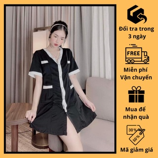 Đầm ngủ nữ trơn thiết kế - kiểu dáng sang trọng - lụa mango cao cấp