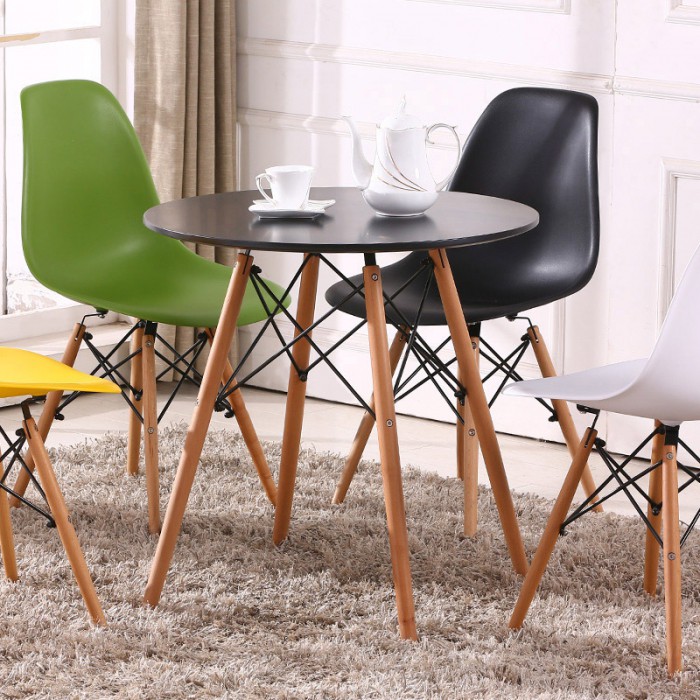 BÀN EAMES TRÒN Đường Kính 70- 80cm chân Gỗ Bàn Làm Việc,Bàn Ăn,Cafe (CAM KẾT NHƯ HÌNH 100%)