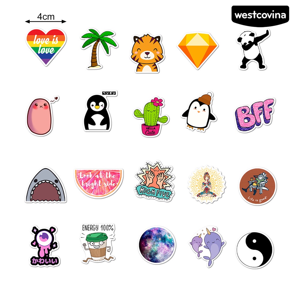 [Hot]✍1 Set Sticker Dán Mắt Bằng Nhựa PVC Chống Nước Dễ Thương Bắt Mắt Sành Điệu