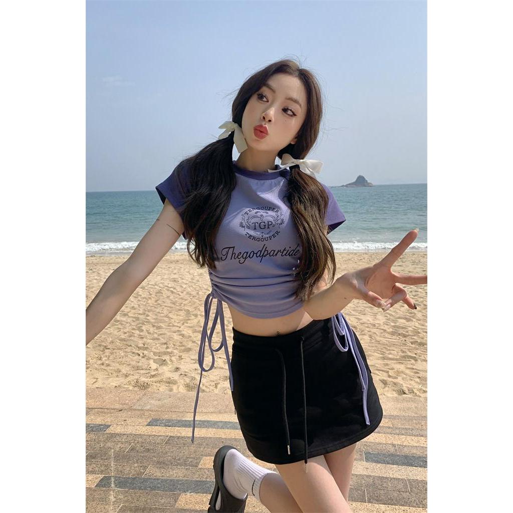 Áo Thun Dây RúT MàU SắC Tương PhảN 61430