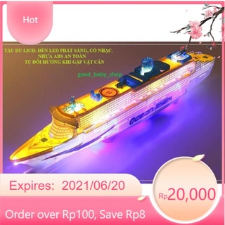 💖 𝑭𝑹𝑬𝑬𝑺𝑯𝑰𝑷 💖 TÀU DU LỊCH ĐỒ CHƠI DÀI GẦN 50CM CÓ NHẠC, CÓ ĐÈN LED PHÁT SÁNG, CHẤT LIỆU NHỰA ABS AN TOÀN CHO BÉ
