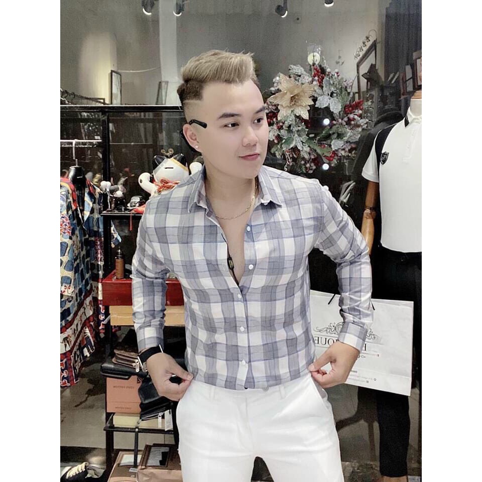 Áo Sơ Mi Nam Dài Tay 🔵 𝐅𝐑𝐄𝐄 𝐒𝐇𝐈𝐏 🔵 Sơ Mi Nam Vải Lụa Co Giãn Hàng Quảng Châu Thời Trang Hpfashion - Asmnhp012 | BigBuy360 - bigbuy360.vn