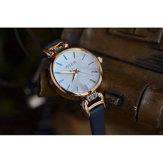 ĐỒNG HỒ NỮ JULIUS JA925 DÂY DA (XANH ĐEN)